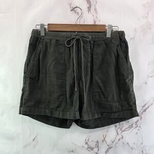 Anthropologie Shorts Womens Small Green Army Utility Velvet Graham Spencer